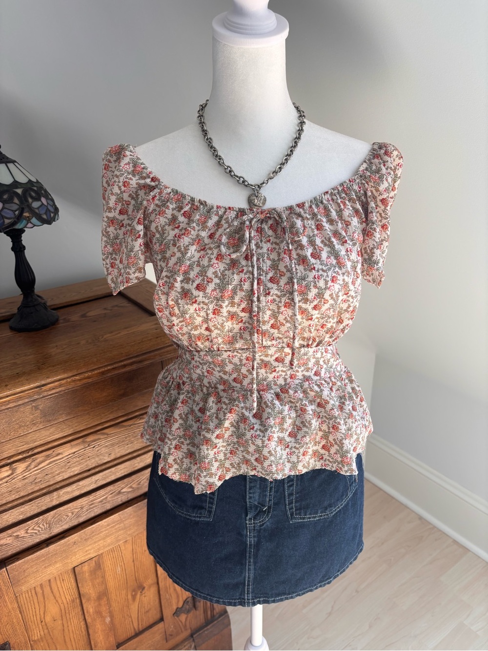 Monteau Floral Peasant Top 🌸